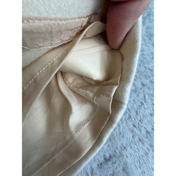 Cartonnier Womens 8 High-Waist Sailor Shorts Cream Linen Blend W/ Button Details - Picture 6 of 13